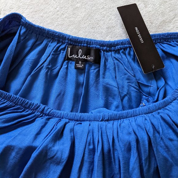 Lulus NWT Blue Tassel Dress - Picture 3 of 3